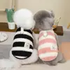 Ropa para Perros Ropa para Mascotas Corgi Pomerania Bichón Perros Pequeños Gatos Otoño e Invierno Cálido Chaleco de Terciopelo de 24 Rayas