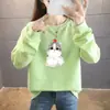Sudadera Fina Dropshipping Otoño 2025 para Mujer Estilo Coreano Estudiante Dibujos Animados Top de Moda Cuello Redondo Tallas Grandes Ropa para Mujer Venta al por Mayor