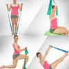 Exercícios de reabilitação, faixa elástica de resistência, treinamento de força, faixa de alongamento, corda de tensão, ioga, lençol de tensão
