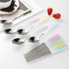 Conjunto de Colheres de Aço Inoxidável 304 para Servir, Sopa e Louças, Colheres Comerciais para Café e Sobremesa, Polimento Espelhado