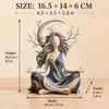 Artesanato de resina criativo transfronteiriço estátua de figura de menina de ioga ornamento de decoração de mesa para sala de estar em casa