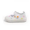 Zapatos de Lona Mary Jane Florales de Primavera y Otoño con Velcro, Suela Suave, Zapatos de Tela Transpirables para Niñas, Zapatos de Tela para Guardería de Interior y Exterior