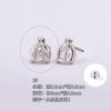 Acero titanio 316L chapado en oro cobre micro incrustado circonio arete para cartílago de la oreja personalidad creativa arete europeo y americano comercio exterior transfronterizo perforación arete para cartílago de la oreja