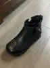 Liquidación de Zapatos de Madre Hechos a Mano Vintage con Forro de Lana, Cálidos Casuales de Piel Genuina para Mujer, Botines Cortos de Estilo Étnico