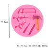 Série de Ferramentas DIY Martelo Machado Serra Chave Inglesa Tesoura Chocolate Fondant Bolo Decoração Fabricação Molde de Silicone
