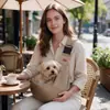 Bolso Bandolera para Mascotas Bolso para Gatos Portátil para Salidas Malla Transpirable Bolso para Perros Bolso de un Solo Hombro Ajustable para Gatos y Perros dentro de 15 catties