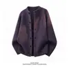 Outono 2026 Novo Cardigã Casual Masculino e Feminino Suéter Retrô Americano Malha Macia Solta Roupa Externa Tendência