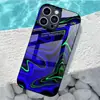 Aplicável à Capa de Vidro Temperado Apple 18PRO 17PROMAX Curva Roxa Capa Protetora iPhone16 Linhas 17E