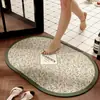Felpudo de baño estilo retro, alfombrilla absorbente de secado rápido, alfombrilla de suelo de tierra de diatomeas, felpudo para el hogar, alfombrilla de baño antideslizante