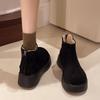 Zapatos Birkenstock con Plataforma para Aumentar la Altura para Mujer, Botas Martin, Nuevas Botas de Nieve Cálidas Forradas de Lana Otoño e Invierno 2025, Botines, Zapatos de Doble Algodón