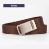 Cinto de lona masculino personalizado com fivela de liga escovada, cinto masculino de negócios, todos os modelos, com suporte para personalização da cor do logotipo
