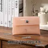 Portatarjetas de estilo japonés de doble capa de PVC con broches de presión desmontables para guardar tarjetas pequeñas, polaroids, identificaciones y monedas