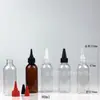 Em estoque atacado frasco de boca pontuda 80ml frasco de óleo essencial frasco de plástico pet transparente boca pontuda sub-frasco frasco de pigmento