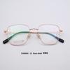Canal de Reposición Rápida Montura de Gafas Retro Montura Grande Montura de Titanio Montura de Gafas de Borde Ancho Venta al por Mayor Hombres y Mujeres T200005