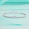 Pulseira de Diamante Moissanite Feminina Prata de Lei S925 Pulseira Cubo Mágico Design de Malha de Bolas Simples Moda Luxo Leve Fileira de Diamantes