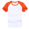 Nova Crewneck Masculino Short-sleeved T-shirt Crianças Cor Combinando Blank Raglan Kindergarten Class Roupas Impressão logotipo Cultural Shirt
