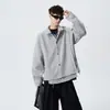 Primavera 2026 Nueva Marca de Moda Casual Dos en Uno Estilo Coreano Sudadera Cardigan Camisa Rayada para Hombre Chaqueta con Cuello Camisero para Hombres y Mujeres
