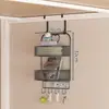 Estante de malla para colgar en la pared, un artículo imprescindible para dormitorios, con gran capacidad y una cesta colgante para almacenamiento junto a la cama, adecuado tanto para literas superiores como inferiores