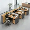 Escritorio de Oficina Financiera, Combinación Simple Moderna de Escritorio y Silla para Personal, Escritorio de Oficina para Dos o Cuatro Personas, Estación de Trabajo para Personal