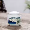 Mini Pote de Cerâmica para Chá, Feito Sob Medida para Armazenar Pó de Chá Aromatizado, Recipiente Selado para Armazenamento, Caixa de Presente para Embalagem de Chá