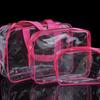 Bolsa Cosmética Transparente de PVC Conjunto de Armazenamento para Artigos de Higiene Pessoal Impermeável Separação Seca e Úmida Portátil Armazenamento de Viagem Bolsa para Brinquedos de Praia