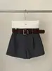 Moda de Estilo Retro, Pantalones Cortos de Lana de Corte A para Mujer, Novedad Otoño e Invierno 2025, Estilo Coreano, Versátiles, de Cintura Alta, de Corte A