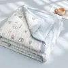Colcha de Verano de Algodón de Xinjiang Jie Liya con Bordes Ensanchados, Algodón Lavado, Estampado de Dibujos Animados, Algodón Transpirable y Absorbente de Humedad para Aire Acondicionado