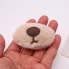 Acessórios de Pelúcia de Algodão com Cabeça de Animal de Desenho Animado Patozinho Fofo Gato Boneca Broche DIY Boneca Acessórios de Decoração
