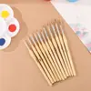 Conjunto de canetas de linha de anzol de haste triangular transfronteiriça, haste de madeira, caneta de traço Wolf Milligram, caneta de borda de anzol, pintura a óleo, pintura aquarela, caneta de ponta fina