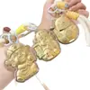 Lingote de Oro Puro 999 Dios de la Riqueza Gato de la Suerte Hello Kitty Gato Cadena de Teléfono Dorada Llavero Colgante para Bolso