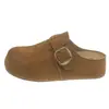 Mules Retro Mate de Punta Cerrada Otoño 2026 para Mujer con Plataforma Oculta, Slip-on, para Exteriores