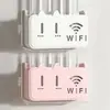 Suporte de montagem para roteador, suporte de parede para set-top box sem furos, tampa para régua de energia e tomadas, caixa de armazenamento Wi-Fi de parede