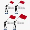 Mastro de Bandeira Telescópico 2,25m 3,4m Aço Inoxidável Espessado Manivela Esportiva Bandeira Mastro Inclinado Externo