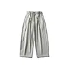 Yidao Vintage 2026 Primavera Novo Design Rasgado Cor Sólida Roupa de Trabalho Calças de Perna Larga Masculino Retrô Perna Reta Calças Casuais