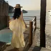 Vestido floral ajustado con tirantes para mujer, vestido de playa para vacaciones de verano junto al mar, falda de pastel de hadas al atardecer, atmósfera