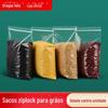 Saco autovedante de arroz engrossado, grãos transparentes, alimentos secos, milho, saco selado, saco de armazenamento selado de plástico