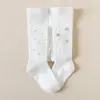 Novedad Otoño 2026 Mallas de Algodón Peinado con Rayas Verticales Cielo Estrellado para Niñas Leggings de Estrella para Bebés Niños Modernos