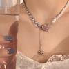 Collar de Perlas de Imitación Estilo Dulce Amor Estilo Lujo Ligero Avanzado Versátil Elegante Diseño de Nicho Sentido Cadena Clavícula Mujer Venta al por Mayor