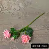 Rosas artificiais estilo europeu, em tons quentes, com três cabeças - perfeitas para decorações de casamento, projetos DIY de feriado, expositores comerciais e adereços de fotografia