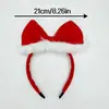 Diadema de horquilla de Blancanieves para niña, accesorios para el cabello con lazo grande rojo para niños, diadema para la cabeza para actuación de Navidad y Año Nuevo