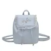 Estilo Coreano Ins Dulce Lazo Doble Correa Hombro Bolsos Mujeres Nicho Diseño Lindo Gatito Mochila Estudiante Mochila Versátil