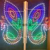 Iluminação externa LED borboleta dragão e fênix lanterna poste de luz publicidade decoração de feriado modelagem de paisagem produção de luz