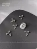 1000 Piezas de Decoraciones de Moños para Uñas de Aleación Mixta, Moños de Cinta Huecos, Pedrería Plateada para Uñas, Al por Mayor