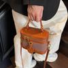 Bolso Texket de Color Contrastante de Nicho Bolso Pequeño para Mujer 2025 Nuevo Moderno Moda Versátil Casual Bolso de Hombro Cruzado