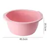 Nuevo lavabo doméstico de doble asa, fregadero de cocina, cuenca de plástico engrosada para adultos y bebés, adecuado para lavar ropa y lavar los pies