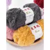 Fio de Lã Peluda Grosso, Fio de Lã de Pelo Longo, Chapéu de Visom de Pelo Longo, Cachecol Tricotado à Mão, Kit de Materiais DIY Feito à Mão