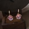 Nuevos Pendientes de Camelia Rosa Estilo Chino, Lujo Ligero, Nicho, Elegantes, Modernos y Refrescantes Pendientes para Mujer
