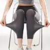 Calça de Pele de Gelo de Seiva de Bétula Ultrafina Feminina Roupa Externa de Verão Cintura Alta Justa Seda de Gelo Proteção Solar Camada Base Calças Fitness Calças de Yoga