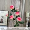 Rosa Simples Simulada Flor Falsa Buquê de Casamento Floral Feito à Mão de Alto Nível Paisagismo Salão de Casamento Parede de Flores Arranjo de Flores de Chão