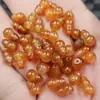 Ágata laranja cabaça jade contas soltas calcedônia com furo passante pulseira colar cabaça tridimensional acessórios contas feitas à mão